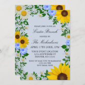 Invitation Fleur de tournesol rustique Fleur de Pâques (Devant / Derrière)