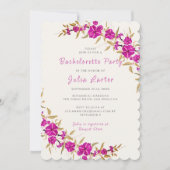 Invitation Fleur de trompette violette Jardin Bachelorette (Devant)