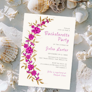 Invitation Fleur de trompette violette Jardin Enterrement de