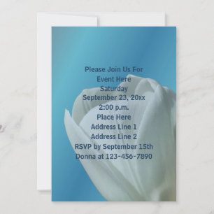 Invitation Fleur de tulipe blanche