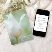 Invitation Fleur de Tulipe blanche Printemps Anniversaire de 