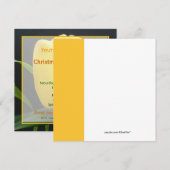 Invitation fleur de tulipe jaune fête de Noël (Devant / Derrière)