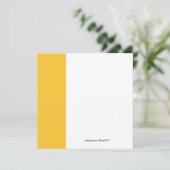Invitation fleur de tulipe jaune fête de Noël (Debout devant)