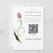 Invitation Fleur de tulipe rose (Dos)