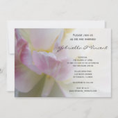 Invitation Fleur de tulipe rose blanc Mariage de printemps (Devant)