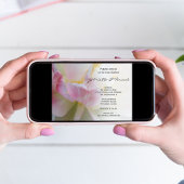 Invitation Fleur de tulipe rose blanc Mariage de printemps