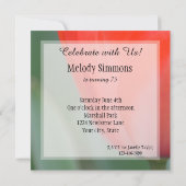 Invitation Fleur de tulipe rouge Anniversaire (Dos)