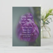 Invitation Fleur de tulipe violette (Debout devant)