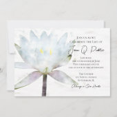 Invitation Fleur d'eau Célébration de la vie (Devant)