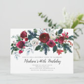 Invitation Fleur d'hiver Fleur d'anniversaire (Debout devant)