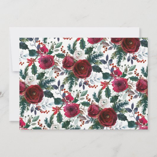 Invitation Fleur d'hiver Fleur d'anniversaire (Dos)