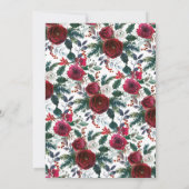 Invitation Fleur d'hiver Floral Bridal Lingerie Douche (Dos)