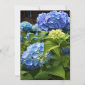 Invitation Fleur d'hortensia bleue pour fête d'anniversaire (Dos)