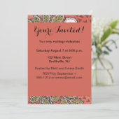 Invitation Fleur d'illustration Rose sauvage Vintage (Debout devant)
