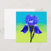 Invitation Fleur d'iris (Devant / Derrière)