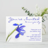 Invitation Fleur d'Iris pourpre (Debout devant)