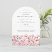Invitation Fleur d'oeillet rose pour 45e anniversaire, fleur (Debout devant)
