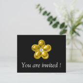 INVITATION FLEUR D'OR AVEC DIAMONDE (Debout devant)