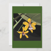 Invitation Fleur d'orchidée jaune botanique tropicale (Devant)