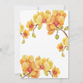 Invitation Fleur d'orchidée jaune Printemps Fleur Anniversair (Dos)