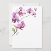 Invitation Fleur d'orchidée pourpre Fleur de fleurs douce 16 (Dos)