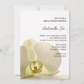Invitation Fleur d'orchidée sur Fête des mariées blanche (Devant)