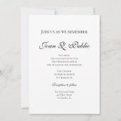 Invitation Fleur d'orchidée sur la fête blanche de la vie (Dos)