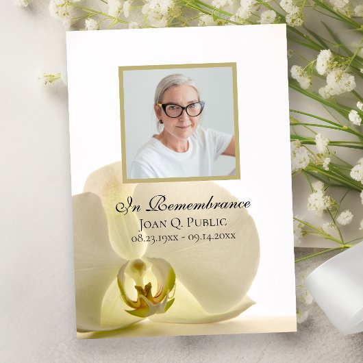 Invitation Fleur d'orchidée sur le mémorial de l'anniversaire