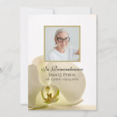 Invitation Fleur d'orchidée sur le mémorial de l'anniversaire (Devant)