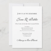 Invitation Fleur d'orchidée sur le mémorial de l'anniversaire (Dos)