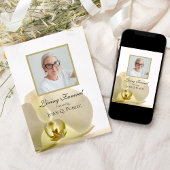 Invitation Fleur d'orchidée sur White Living Funeral Party