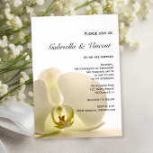 Invitation Fleur d'orchidées sur Mariage blanc