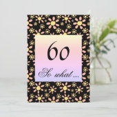 Invitation Fleur du 60e anniversaire pour elle (Debout devant)