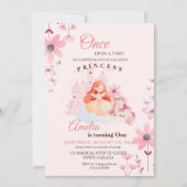 Invitation Fleur du Château de la Petite Princesse Anniversai (Devant)