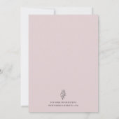 Invitation Fleur du Mois | Août | Mariage entièrement personn (Dos)