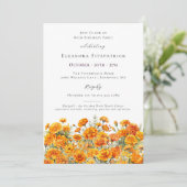 Invitation Fleur du mois de naissance Marigold 80e anniversai (Debout devant)