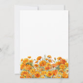 Invitation Fleur du mois de naissance Marigold 80e anniversai (Dos)