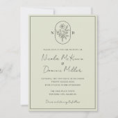 Invitation Fleur du Mois | Décembre | Mariage entièrement per (Devant)