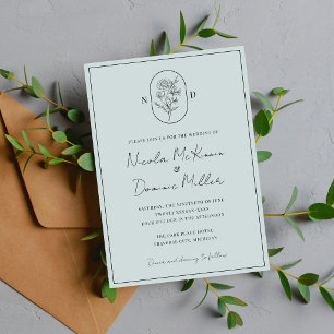 Invitation Fleur du Mois Juin Mariage entièrement personn