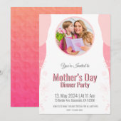 Invitation Fleur éclatante l'art de la fille d'amour de mère (Devant / Derrière)