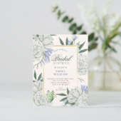 Invitation Fleur élégante douche de mariée (Debout devant)