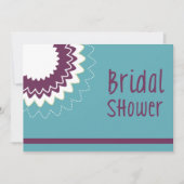 Invitation Fleur en fleurs - violet et vert (Devant)