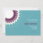 Invitation Fleur en fleurs - violet et vert (Dos)