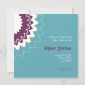 Invitation Fleur en fleurs - violet et vert (Dos)