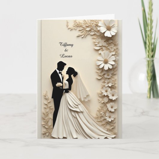 ✨ Invitation Fleur en Papier pour Mariage ✨ (Devant)