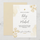 Invitation Fleur et botanique rustique vintage (Devant / Derrière)