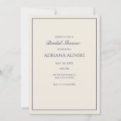 Invitation Fleur et oiseau bleus vintage (Dos)