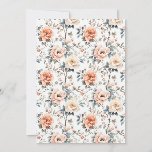 Invitation Fleur et Promesse de Mariage (Dos)