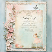 Invitation Fleur fée fille Anniversaire