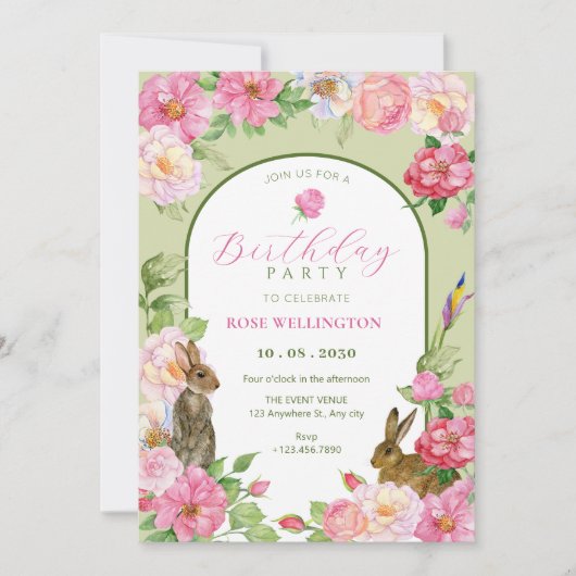 Invitation Fleur fleur de fleurs fleur anniversaire (Devant)